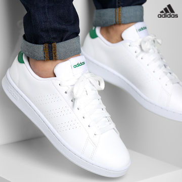 https://laboutiqueofficielle-res.cloudinary.com/image/upload/v1627638668/Desc/Watermark/adidas_performance.svg Adidas Performance - Baskets Advantage GZ5300 Cloud White Court Green