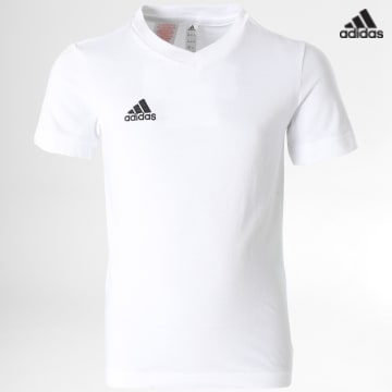 https://laboutiqueofficielle-res.cloudinary.com/image/upload/v1627638668/Desc/Watermark/adidas_performance.svg Adidas Sportswear - Tee Shirt Col V Enfant ENT22 HC0447 Blanc