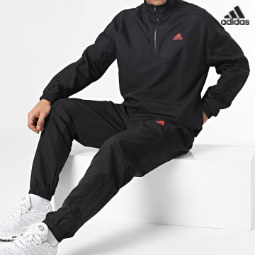 https://laboutiqueofficielle-res.cloudinary.com/image/upload/v1627638668/Desc/Watermark/adidas_performance.svg Adidas Sportswear - Ensemble De Survetement A Bandes IC6771 Noir