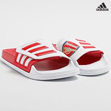 https://laboutiqueofficielle-res.cloudinary.com/image/upload/v1627638668/Desc/Watermark/adidas_performance.svg Adidas Performance - Claquettes Adilette TND GZ5936 Arsenal Rouge Blanc