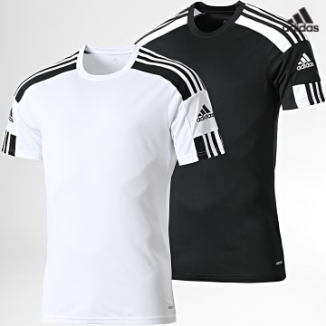 https://laboutiqueofficielle-res.cloudinary.com/image/upload/v1627638668/Desc/Watermark/adidas_performance.svg Adidas Performance - Lot De 2 Tee Shirts A Bandes Squad GN5723 GN5720 Blanc Noir