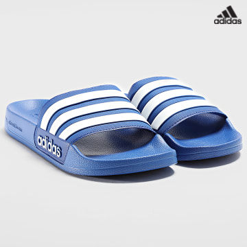 https://laboutiqueofficielle-res.cloudinary.com/image/upload/v1627638668/Desc/Watermark/adidas_performance.svg Adidas Sportswear - Claquettes Adilette Shower GW1048 Bleu Roi