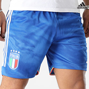 https://laboutiqueofficielle-res.cloudinary.com/image/upload/v1627638668/Desc/Watermark/adidas_performance.svg Adidas Sportswear - Short De Sport A Bandes FIGC HS9877 Bleu Roi