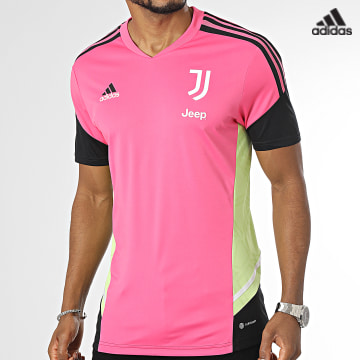 https://laboutiqueofficielle-res.cloudinary.com/image/upload/v1627638668/Desc/Watermark/adidas_performance.svg Adidas Sportswear - Tee Shirt A Bandes Juventus HS7551 Rose