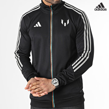 https://laboutiqueofficielle-res.cloudinary.com/image/upload/v1627638668/Desc/Watermark/adidas_performance.svg Adidas Sportswear - Veste Zippée A Bandes Messi HR4354 Noir