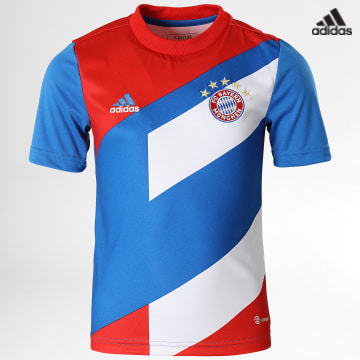 https://laboutiqueofficielle-res.cloudinary.com/image/upload/v1627638668/Desc/Watermark/adidas_performance.svg Adidas Sportswear - Tee Shirt Enfant Bayern Munich HU1260 Bleu Rouge