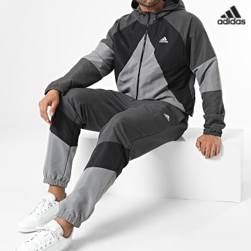 https://laboutiqueofficielle-res.cloudinary.com/image/upload/v1627638668/Desc/Watermark/adidas_performance.svg Adidas Sportswear - Ensemble De Survetement IB7802 Gris Noir