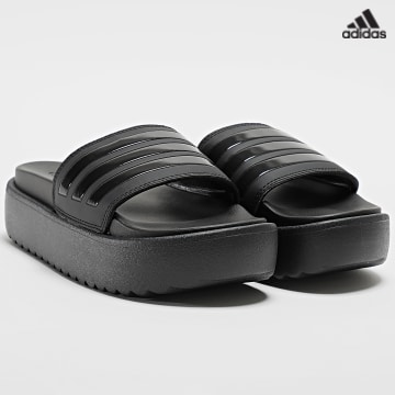 https://laboutiqueofficielle-res.cloudinary.com/image/upload/v1627638668/Desc/Watermark/adidas_performance.svg Adidas Sportswear - Claquettes Femme Adilette Platform HQ6179 Noir