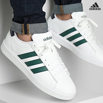 https://laboutiqueofficielle-res.cloudinary.com/image/upload/v1627638668/Desc/Watermark/adidas_performance.svg Adidas Sportswear - Baskets Grand Court 2 ID4465 Footwear White Court Green