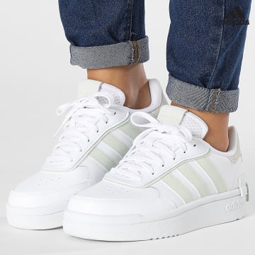 https://laboutiqueofficielle-res.cloudinary.com/image/upload/v1627638668/Desc/Watermark/adidas_performance.svg Adidas Sportswear - Baskets Femme Postmove IF7771 Footwear White Linen Green