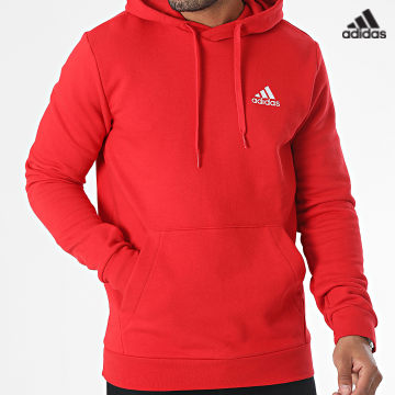 https://laboutiqueofficielle-res.cloudinary.com/image/upload/v1627638668/Desc/Watermark/adidas_performance.svg Adidas Sportswear - Sweat Capuche Feelcozy H47018 Rouge