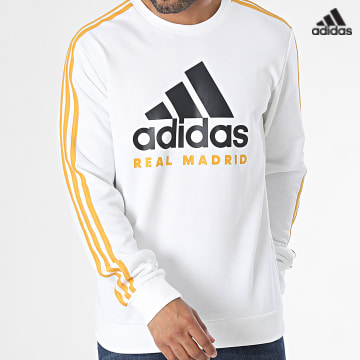 https://laboutiqueofficielle-res.cloudinary.com/image/upload/v1627638668/Desc/Watermark/adidas_performance.svg Adidas Sportswear - Sweat Crewneck DNA HY0608 Real Madrid Blanc