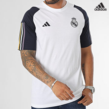 https://laboutiqueofficielle-res.cloudinary.com/image/upload/v1627638668/Desc/Watermark/adidas_performance.svg Adidas Sportswear - Tee Shirt Real Madrid IB0858 Blanc Bleu Marine