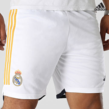 https://laboutiqueofficielle-res.cloudinary.com/image/upload/v1627638668/Desc/Watermark/adidas_performance.svg Adidas Sportswear - Short Jogging A Bandes Real Madrid HR3793 Blanc