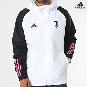 https://laboutiqueofficielle-res.cloudinary.com/image/upload/v1627638668/Desc/Watermark/adidas_performance.svg Adidas Sportswear - Coupe-Vent Juventus HZ5057 Blanc Noir