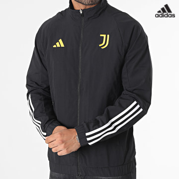 https://laboutiqueofficielle-res.cloudinary.com/image/upload/v1627638668/Desc/Watermark/adidas_performance.svg Adidas Sportswear - Veste Zippée A Bandes Juventus IM1873 Noir