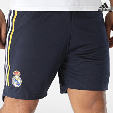 https://laboutiqueofficielle-res.cloudinary.com/image/upload/v1627638668/Desc/Watermark/adidas_performance.svg Adidas Sportswear - Short Jogging A Bandes Real Madrid HR3800 Bleu Marine