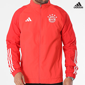 https://laboutiqueofficielle-res.cloudinary.com/image/upload/v1627638668/Desc/Watermark/adidas_performance.svg Adidas Sportswear - Veste Zippée FC Bayern Munich IN6314 Rouge