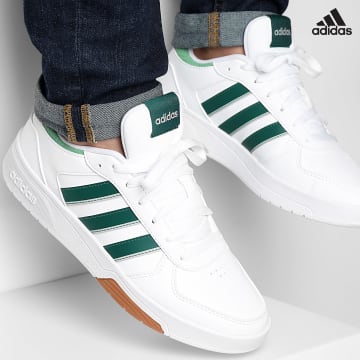 https://laboutiqueofficielle-res.cloudinary.com/image/upload/v1627638668/Desc/Watermark/adidas_performance.svg Adidas Sportswear - Baskets Courtbeat ID0502 Footwear White Core Green Grey Two