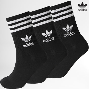 https://laboutiqueofficielle-res.cloudinary.com/image/upload/v1627646526/Desc/Watermark/3adidas_orginal.svg Adidas Originals - Lot De 3 Chaussettes Mid Cut GD3576 Noir