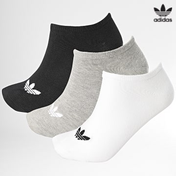 https://laboutiqueofficielle-res.cloudinary.com/image/upload/v1627646526/Desc/Watermark/3adidas_orginal.svg Adidas Originals - Lot De 3 Paires De Chaussettes Basses FT8524 Noir Blanc Gris Chiné