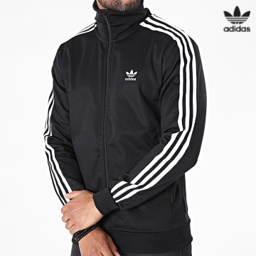 https://laboutiqueofficielle-res.cloudinary.com/image/upload/v1627646526/Desc/Watermark/3adidas_orginal.svg Adidas Originals - Veste Zippée A Bandes Beckenbauer H09112 Noir