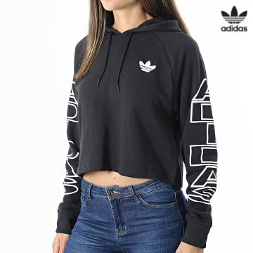 https://laboutiqueofficielle-res.cloudinary.com/image/upload/v1627646526/Desc/Watermark/3adidas_orginal.svg Adidas Originals - Sweat Capuche Femme Crop H15775 Noir