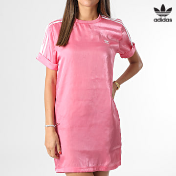 https://laboutiqueofficielle-res.cloudinary.com/image/upload/v1627646526/Desc/Watermark/3adidas_orginal.svg Adidas Originals - Robe Tee Shirt Femme H20473 Rose