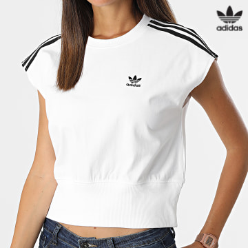 https://laboutiqueofficielle-res.cloudinary.com/image/upload/v1627646526/Desc/Watermark/3adidas_orginal.svg Adidas Originals - Tee Shirt Sans Manches Femme HM2111 Blanc