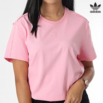 https://laboutiqueofficielle-res.cloudinary.com/image/upload/v1627646526/Desc/Watermark/3adidas_orginal.svg Adidas Originals - Tee Shirt Femme HL9134 Rose