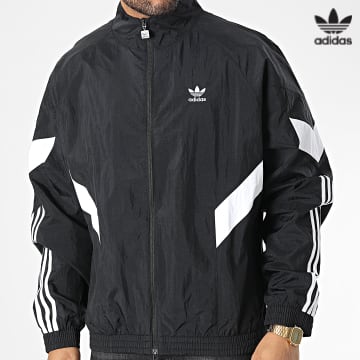 https://laboutiqueofficielle-res.cloudinary.com/image/upload/v1627646526/Desc/Watermark/3adidas_orginal.svg Adidas Originals - Veste Zippée A Bandes HK7322 Noir