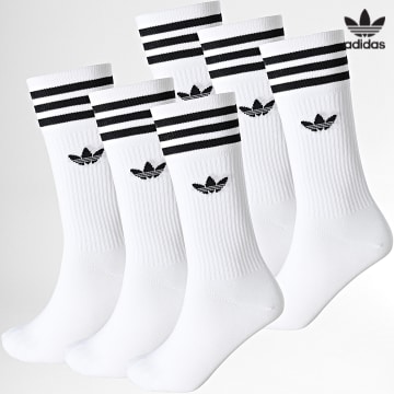 https://laboutiqueofficielle-res.cloudinary.com/image/upload/v1627646526/Desc/Watermark/3adidas_orginal.svg Adidas Originals - Lot De 6 Paires De Chaussettes De Sport S21489 Blanc