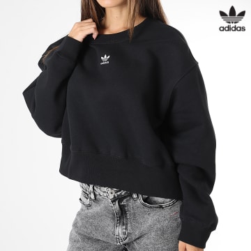 https://laboutiqueofficielle-res.cloudinary.com/image/upload/v1627646526/Desc/Watermark/3adidas_orginal.svg Adidas Originals - Sweat Crewneck Femme IA6504 Noir
