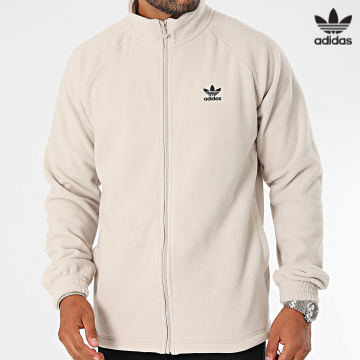 https://laboutiqueofficielle-res.cloudinary.com/image/upload/v1627646526/Desc/Watermark/3adidas_orginal.svg Adidas Originals - Sweat Zippé Polaire Trefoil IM4491 Beige