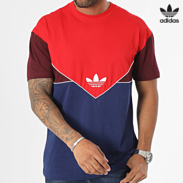 https://laboutiqueofficielle-res.cloudinary.com/image/upload/v1627646526/Desc/Watermark/3adidas_orginal.svg Adidas Originals - Tee Shirt C IM2092 Rouge Marron Bleu Marine
