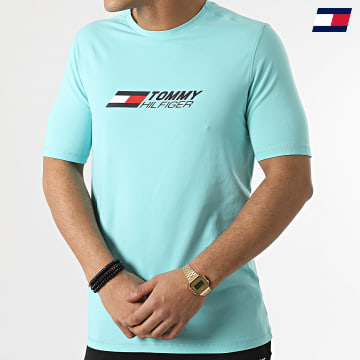 https://laboutiqueofficielle-res.cloudinary.com/image/upload/v1627646949/Desc/Watermark/10logo_tommy_sport.svg Tommy Sport - Tee Shirt Logo 1098 Bleu Clair