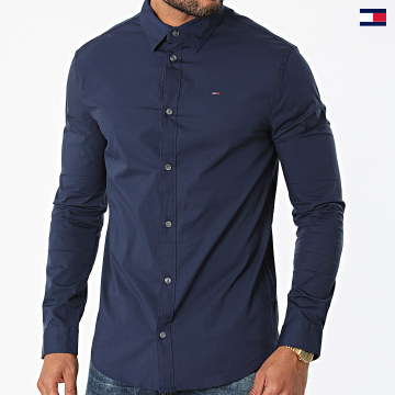 https://laboutiqueofficielle-res.cloudinary.com/image/upload/v1627647047/Desc/Watermark/5logo_tommyhilfiger_watermark.svg Tommy Jeans - Chemise Manches Longues TJM Original Stretch 4405 Bleu Marine