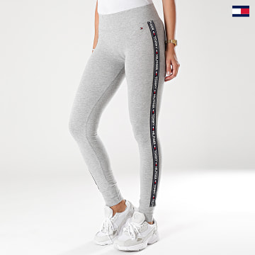 https://laboutiqueofficielle-res.cloudinary.com/image/upload/v1627647047/Desc/Watermark/5logo_tommyhilfiger_watermark.svg Tommy Hilfiger - Legging Femme A Bandes Brodées 0563 Gris Chiné