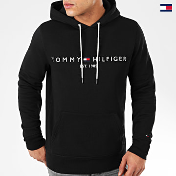 https://laboutiqueofficielle-res.cloudinary.com/image/upload/v1627647047/Desc/Watermark/5logo_tommyhilfiger_watermark.svg Tommy Hilfiger - Sweat Capuche Core Tommy Logo 0752 Noir