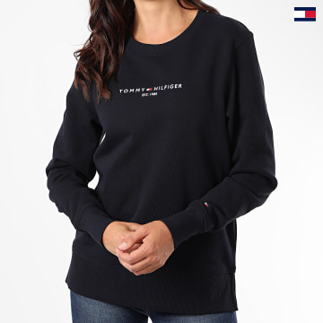 https://laboutiqueofficielle-res.cloudinary.com/image/upload/v1627647047/Desc/Watermark/5logo_tommyhilfiger_watermark.svg Tommy Hilfiger - Sweat Crewneck Femme Essential 8220 Bleu Marine
