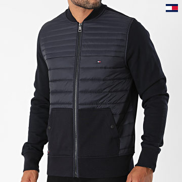 https://laboutiqueofficielle-res.cloudinary.com/image/upload/v1627647047/Desc/Watermark/5logo_tommyhilfiger_watermark.svg Tommy Hilfiger - Veste Zippée Mix Media Baseball 9355 Bleu Marine