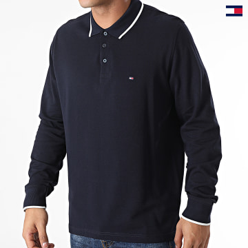 https://laboutiqueofficielle-res.cloudinary.com/image/upload/v1627647047/Desc/Watermark/5logo_tommyhilfiger_watermark.svg Tommy Hilfiger - Polo Manches Longues Basic Tipped 0957 Bleu Marine