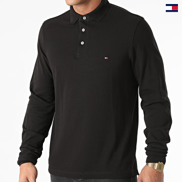 https://laboutiqueofficielle-res.cloudinary.com/image/upload/v1627647047/Desc/Watermark/5logo_tommyhilfiger_watermark.svg Tommy Hilfiger - Polo Manches Longues 0182 Noir