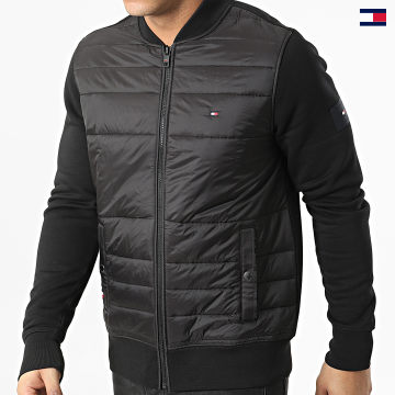 https://laboutiqueofficielle-res.cloudinary.com/image/upload/v1627647047/Desc/Watermark/5logo_tommyhilfiger_watermark.svg Tommy Hilfiger - Veste Zippée Mix Media 2122 Noir