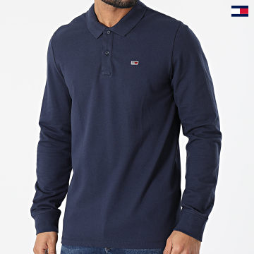 https://laboutiqueofficielle-res.cloudinary.com/image/upload/v1627647047/Desc/Watermark/5logo_tommyhilfiger_watermark.svg Tommy Jeans - Polo Manches Longues Classics Polo 2423 Bleu Marine