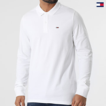 https://laboutiqueofficielle-res.cloudinary.com/image/upload/v1627647047/Desc/Watermark/5logo_tommyhilfiger_watermark.svg Tommy Jeans - Polo Manches Longues Classics Polo 2423 Blanc