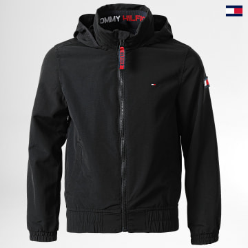 https://laboutiqueofficielle-res.cloudinary.com/image/upload/v1627647047/Desc/Watermark/5logo_tommyhilfiger_watermark.svg Tommy Hilfiger - Veste Zippée Capuche Enfant Essential 7102 Noir