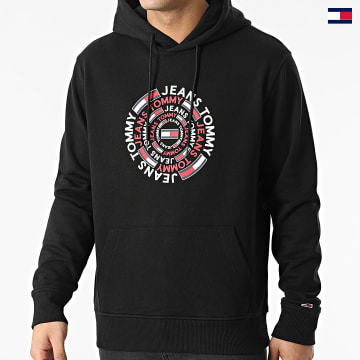 https://laboutiqueofficielle-res.cloudinary.com/image/upload/v1627647047/Desc/Watermark/5logo_tommyhilfiger_watermark.svg Tommy Jeans - Sweat Capuche Circular Graphic 3288 Noir