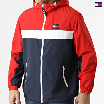 https://laboutiqueofficielle-res.cloudinary.com/image/upload/v1627647047/Desc/Watermark/5logo_tommyhilfiger_watermark.svg Tommy Jeans - Veste Zippée Capuche Chicago Colorblock 3339 Bleu Marine Rouge Blanc