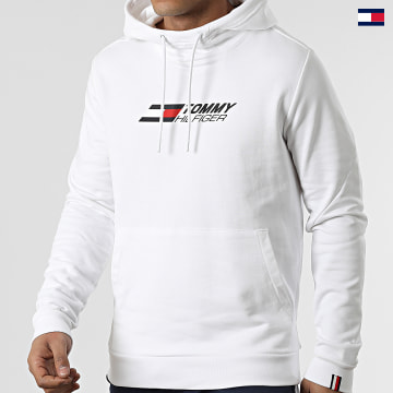 https://laboutiqueofficielle-res.cloudinary.com/image/upload/v1627647047/Desc/Watermark/5logo_tommyhilfiger_watermark.svg Tommy Sport - Sweat Capuche Essentials 2742 Blanc